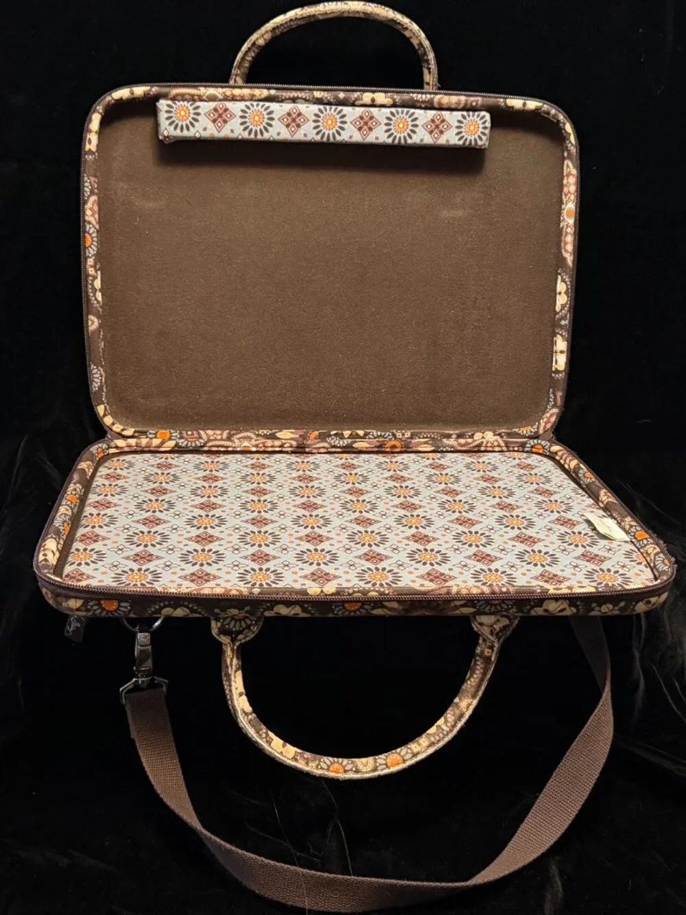 Vera Bradley Canyon Quilted Laptop Portfolio Case Bag with Strap